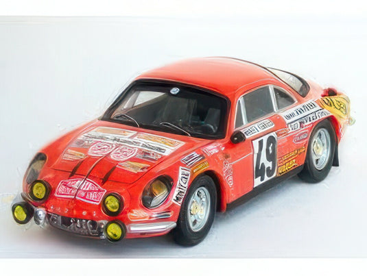 RENAULT ALPINE A110 クーペ N49 1973年 ラリーモンテカルロ A.ヴィネイス O.ペリ レッド/ Trofeu 1/43 150台限定ミニカー