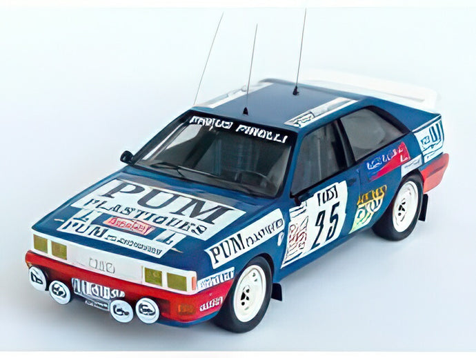 【予約】12月以降発売予定AUDI クワトロ (ナイトバージョン) 25号車 ラリーモンテカルロ 1985 ピエール・ボス ジャン=クロード・ルーヴレー ブルーホワイトレッド/ Trofeu 1/43 150台限定ミニカー