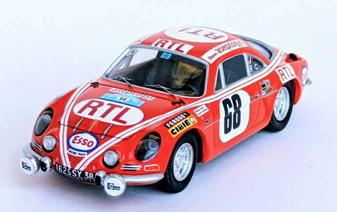 【予約】RENAULT ALPINE A110 N 68 ラリー エロー 優勝 1972 B.サビー A.コピエ レッド/ Trofeu 1/43 150台限定ミニカー