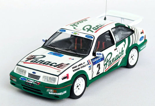 【予約】2026年発売予定FORD ENGLAND SIERRA RS COSWORTH 2号車 1988年 ラリー DU VAR 優勝 D.AURIOL B.OCCELLI ホワイト/グリーン/ Trofeu 1/43 150台限定