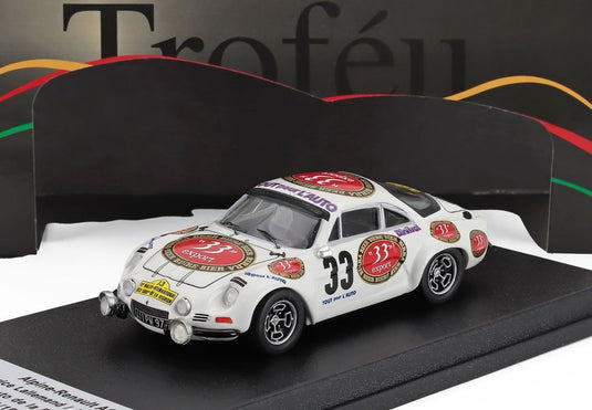 【予約】Renaultルノー アルピーヌ A110 1600 ナイトバージョン N 33 ラリー 1981 ホワイト 150台限定 / TROFEU 1/43 ミニカー
