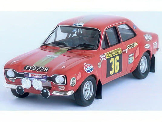 【予約】FORD ENGLAND ESCORT MKI (night version) N 36 RALLY SANREMO 1970 DAVID SUTTON PETER O'GORMAN RED/TROFEU 1/43ミニカー