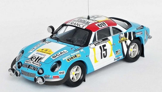 Alpineアルピーヌ A110 Renaultルノー 1974 #15 East African Safari サファリラリー Therier Laverne / Trofeu 1/43 ミニカー