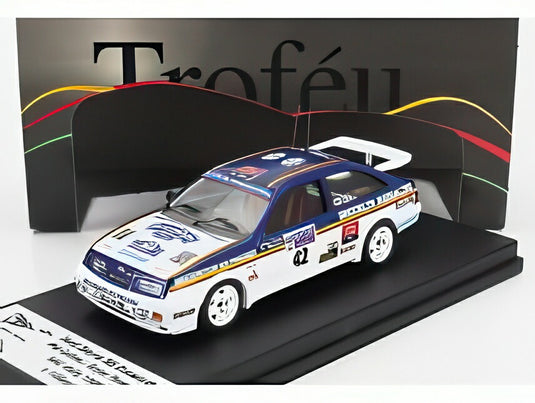 【予約】FORD ENGLAND SIERRA RS COSWORTH N 42 RALLY RAC LOMBARD 1986 フィル コリンズ ブライアン トーマス ブルー ホワイト/ Trofeu 1/43 150台限定ミニカー