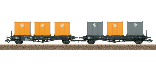 HOゲージ 鉄道模型 Trix トリックス DB Laabs コンテナ輸送車 era IV DB Laabs container transport car DC