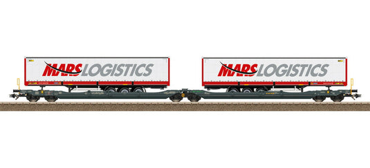 HOゲージ 鉄道模型 Trix トリックス MFD articulated pocket wagon Era VI DC