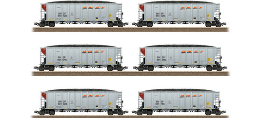 HOゲージ 鉄道模型 Trix トリックス BNSF アメリカ ホッパー車 6両セット Epoch VI 6 pcs BNSF US Hopper Car Set DC