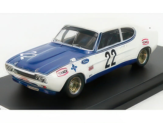 FORD ENGLAND CAPRI 2600 RS N 22 WINNER RALLY VILLA REAL 1972 J.MESIA WHITE BLUE/TROFEU 1/43ミニカー