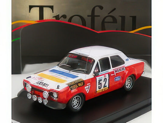 FORD ENGLAND ESCORT MKI (night version) N 52 RALLY TAP 1974 C.FONTAINHAS R.SEROMENHO WHITE RED/TROFEU 1/43ミニカー