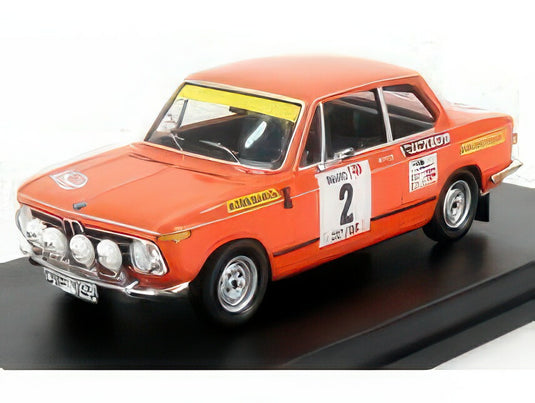 BMW 2002ti (night version) N 2 RALLY TAP 1972 L.ASTERHAG C.BILSTAM ORANGE/TROFEU 1/43ミニカー
