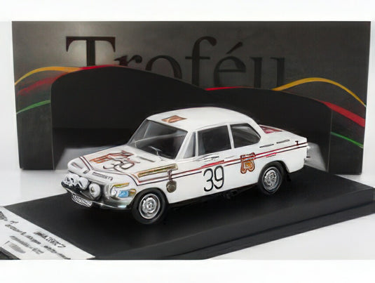 BMW  2002 Ti (night version) N 39 RALLY ALPENFAHRT 1973 GERHARD STROPPE  WALTER SMOLEJ  WHITE/TROFEU 1/43ミニカー