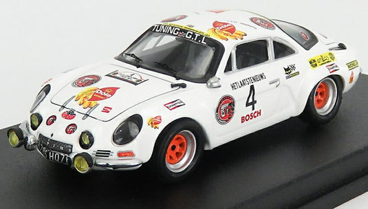 RENAULT A110 ALPINE ナイトバージョン N 4 2位 ラリー 1974 PEDRO ホワイト 150台限定/ Trofeu 1/43 ミニカー
