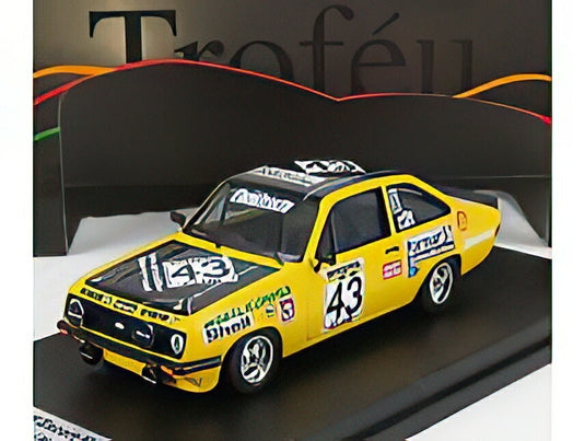 FORD ENGLAND  ESCORT MKII RS2000 (night version) N 43 WINNER CLASS 24h SPA 1980 H.KUMMLE  K.MAUER  M.KETTERER  YELLOW BLACK/Trofeu 1/43ミニカー