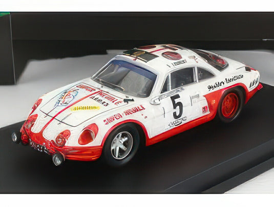 RENAULT ALPINE A110 N 5 2nd RALLY YPRES 1973 S.LAURENT P.HAMMELRATH WHITE RED/TROFEU 1/43ミニカー