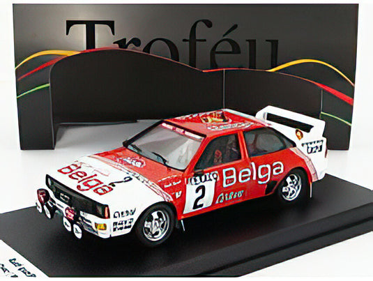 AUDI QUATTRO (night version) TEAM BELGA N 2 WINNER RALLY BOUCLES DE SPA 1983 MARC DUEZ WILLY LUX RED WHITE/Trofeu 1/43ミニカー 150台限定