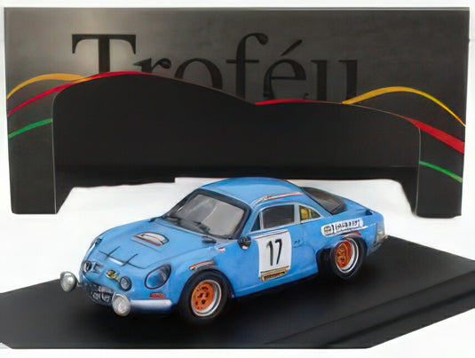 RENAULT  ALPINE A110 N 17 7th RALLY YPRES 1977 MAURICE NUSBAUMER  ANNIE GOURDAIN  LIGHT BLUE/TROFEU 1/43ミニカー