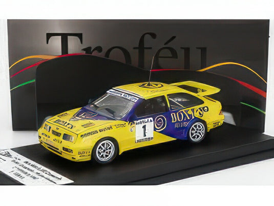 FORD ENGLAND シエラ RS コスワース 1号車 1992年RTSラリー 2位 ドライバー:ロベール・ドルームマンス/ミシェル・クレイケンス イエロー/ブルー/TROFEU 1/43ミニカー