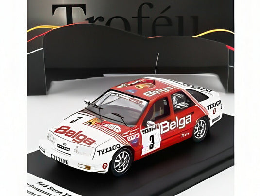 FORD ENGLAND SIERRA XR 4x4 TEAM BELGA No3 ブークル ド スパ 1988 ロバート ドルーグマンス ロニー ジュースティン レッド ホワイト/ Trofeu 1/43 150台限定ミニカー