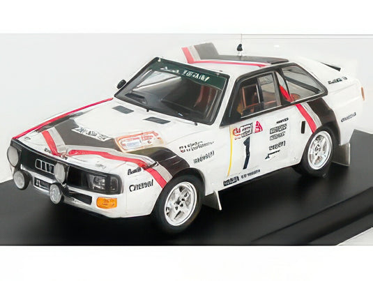 AUDI QUATTRO SPORT (night version) N 1 WINNER RALLY STADTE 1984 FRIDAY EVENING VERSION W.ROHRL C.GEISTDORFER WHITE/TROFEU 1/43ミニカー