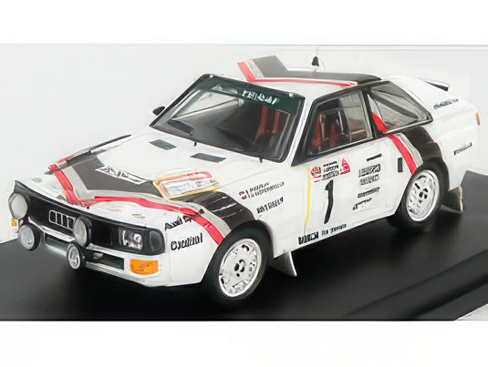 AUDI QUATTRO SPORT (night version) N 1 WINNER RALLY STADTE 1984 SATURDAY VERSION W.ROHRL C.GEISTDORFER WHITE/TROFEU 1/43ミニカー
