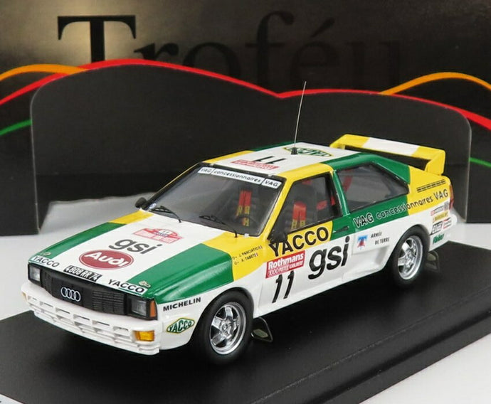 【予約】AUDI QUATTRO N11 1000ピステスラリー 1983 J.P.パンシアティシ A.タベ ホワイトグリーンイエロー/ Trofeu 1/43 モデルキットプラモデル