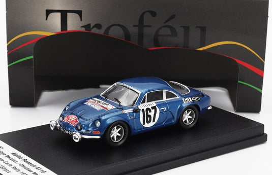 【予約】RENAULTルノー ALPINEアルピーヌ A110 1600 N 167 ラリー モンテカルロ 1972 ブルー 150台限定 / TROFEU 1/43 ミニカー
