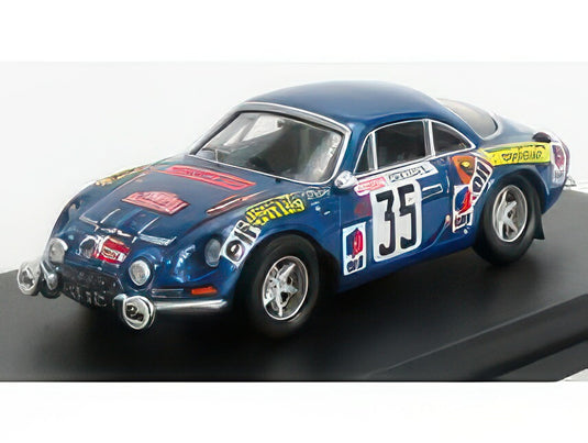 RENAULT ALPINE A110 N 35 RALLY MONTECARLO 1973 K.RUSSLING W.WEISS BLUE MET/TROFEU 1/43ミニカー