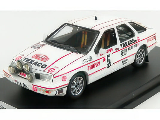 FORD ENGLAND SIERRA XR4i 4X4 COSWORTH (night version) N 5 RALLY MONTE CARLO 1987 S.BLOMQVIST B.BERGLUND WHITE/TROFEU 1/43ミニカー
