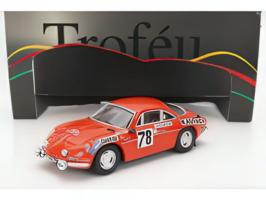 RENAULT  ALPINE A110 N 78 RALLY MONTECARLO 1975 F.VON DER LEYEN  P.DIEKMANN  DARK ORANGE/Trofeu 1/43ミニカー