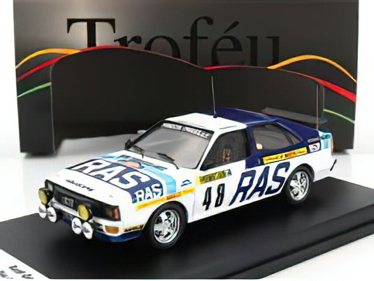 AUDI QUATTRO (night version) N 48 RALLY MONTECARLO 1983 PIERRE BOS NICO DEMUTH WHITE 2 TONE BLUE/Trofeu 1/43ミニカー