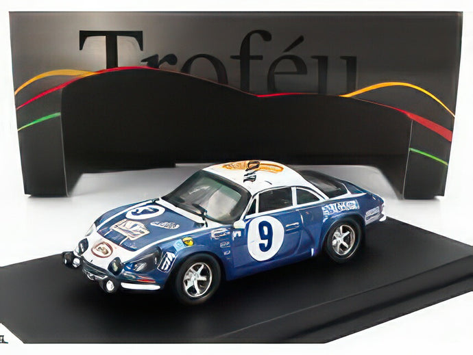 RENAULT A110 ALPINE (night version) N 9 2nd RALLY ACROPOLIS 1975 TASSOS LIVIERATOS (SIROCO) MILTOS ANDRIOULOS BLUE MET WHITE/TROFEU 1/43ミニカー