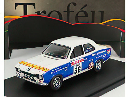 FORD ENGLAND  ESCORT MKI N 36 WINNER Gr.1 RALLY DONEGAL INTERNATIONAL 1975 B.FISHER  D.SMYTH  WHITE BLUE YELLOW/Trofeu 1/43ミニカー
