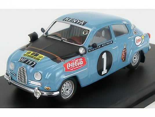 【予約】SAAB 96 N1 東アフリカサファリラリー 1963 K.マイヤーズ P.ポッター ライトブルーブラック/ Trofeu 1/43 モデルキットプラモデル