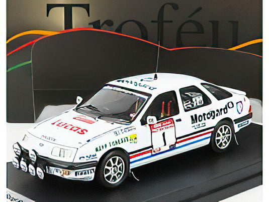 FORD ENGLAND  SIERRA XR 4x4 (night version) N 1 RALLY NEW ZEALAND 1987 S.BLOMQVIST  B.CEDERBERG  WHITE/Trofeu 1/43ミニカー