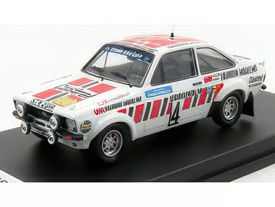 FORD ENGLAND ESCORT MKII N 4 RALLY SWEDEN 1979 H.MIKKOLA A.HERTZ WHITE RED/TROFEU 1/43ミニカー