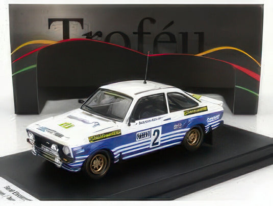FORD ENGLAND エスコート MKII (ナイトバージョン) N 2 2位 ラリー スウェーデン 1982 アリ・バタネン テリー・ハリーマン ホワイト ブルー/ Trofeu 1/43 150台限定ミニカー