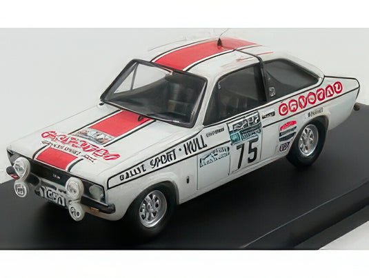 FORD ENGLAND ESCORT MKII N 75 RAC RALLY 1977 M.JACKSON S.HOWARD WHITE RED/TROFEU 1/43ミニカー