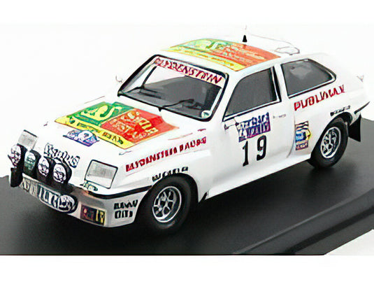 VAUXHALL  CHEVETTE HSR (night version) N 19 RALLY RAC LOMBARD 1982 T.KABY  M.NICHOLSON  WHITE/Trofeu 1/43ミニカー