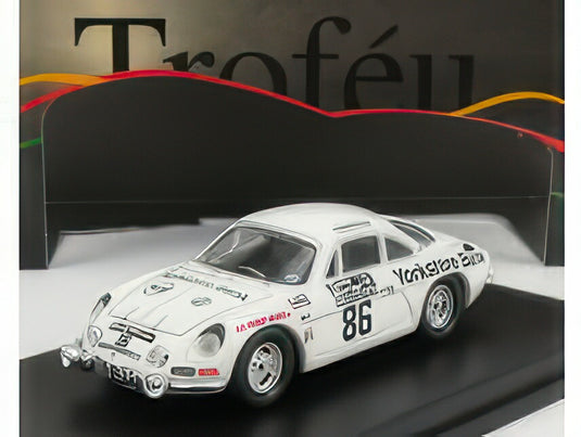 RENAULT ALPINE A110 N 86 RALLY RAC LOMBARD 1972 J.ROBINSON D.RODGERS WHITE/TROFEU 1/43ミニカー