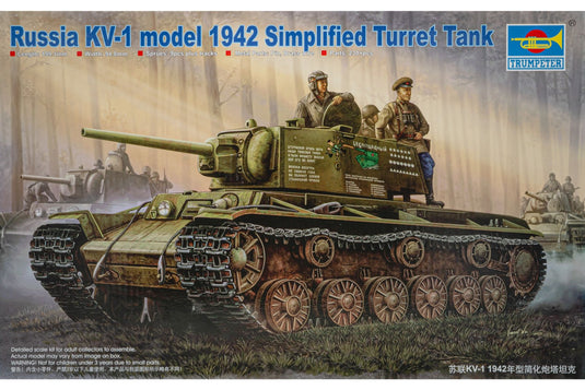Russia KV-1 model 1942 Simplified Turret Tank 組み立てプラモキット模型 戦車 /Trumpeter 1/35