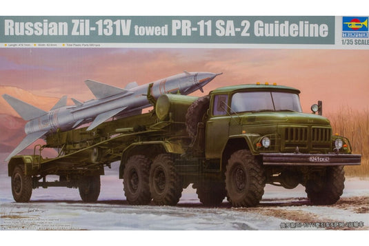 Russian ZiL-131V towed PR-11 SA-2 Guideline 組み立てプラモキット模型 ミリタリー /Trumpeter 1/35