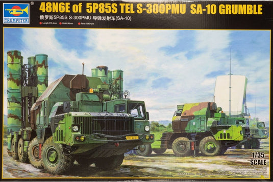 Russian 48N6E of 5P85S TEL S-300PMU SA-10 Grumble 組み立てプラモキット模型 ミリタリー /Trumpeter 1/35