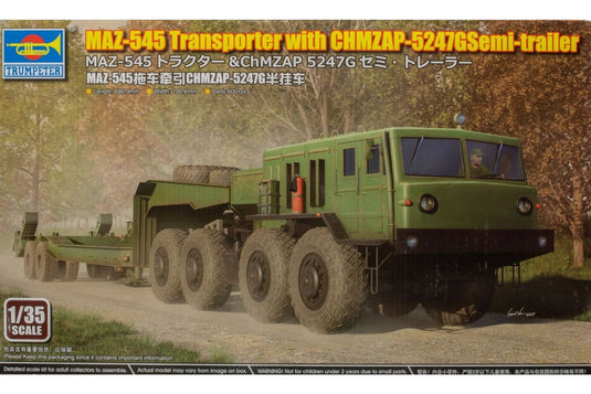 MAZ-545 Transporter with CHMZAP-5247G Semi-trailer 組み立てプラモキット模型 ミリタリー /Trumpeter 1/35
