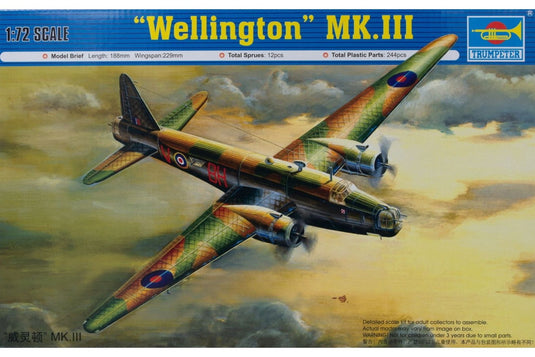 Wellington Mk.III ウェリントン 組み立てプラモキット模型 爆撃機 /Trumpeter 1/72