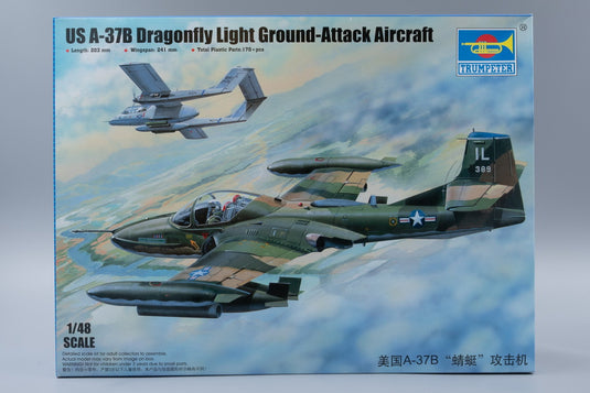 A-37B Dragonfly ドラゴンフライ Light Ground-Attack Aircraft 組み立てプラモキット模型 戦闘機 /Trumpeter 1/48