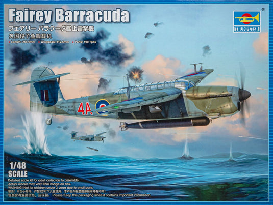 Fairey Barracuda フェアリー バラクーダ WWII Torpedo Bomber 魚雷爆撃機 組み立てプラモキット模型 戦闘機 /Trumpeter 1/48