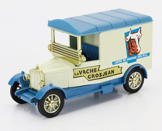 Fordフォード USA Model T Truck La Vache Grosjean 1928 ホワイトブルー / EDICOLA 1/50 ミニカー