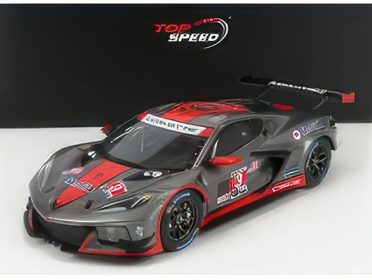 CHEVROLET C8.R 5.5L V8 TEAM CORVETTE RACING N 3 12h SEBRING 2021 RED GREY/TRUESCALE 1/18ミニカー
