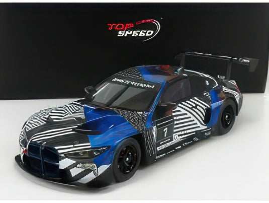 BMW 4SERIES M4 PERFORMANCE COUPE N 1 (G82) TEST CAR 2021 BLACK BLUE GREY/TRUESCALE 1/18ミニカー