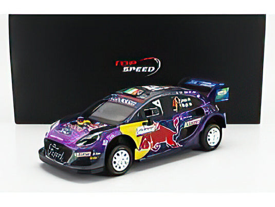FORD ENGLAND  PUMA RALLY1 RED BULL TEAM MSPORT FORD WRT N 42 5th RALLY ACROPOLIS 2022 CRAIG BREEN  PAUL NAGLE  PURPLE YELLOW BLACK/TrueScale 1/18ミニカー
